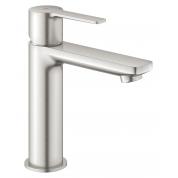 Смеситель для раковины GROHE Lineare с донным клапаном, суперсталь 