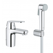 Смеситель для раковины GROHE Eurosmart Cosmopolitan с цепочкой и гигиеническим душем, S-Size, хром 