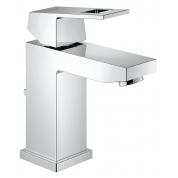 Смеситель для раковины GROHE Eurocube с донным клапаном и ограничением расхода воды, хром 