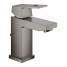 Смеситель для раковины GROHE Eurocube с донным клапаном, темный графит матовый 