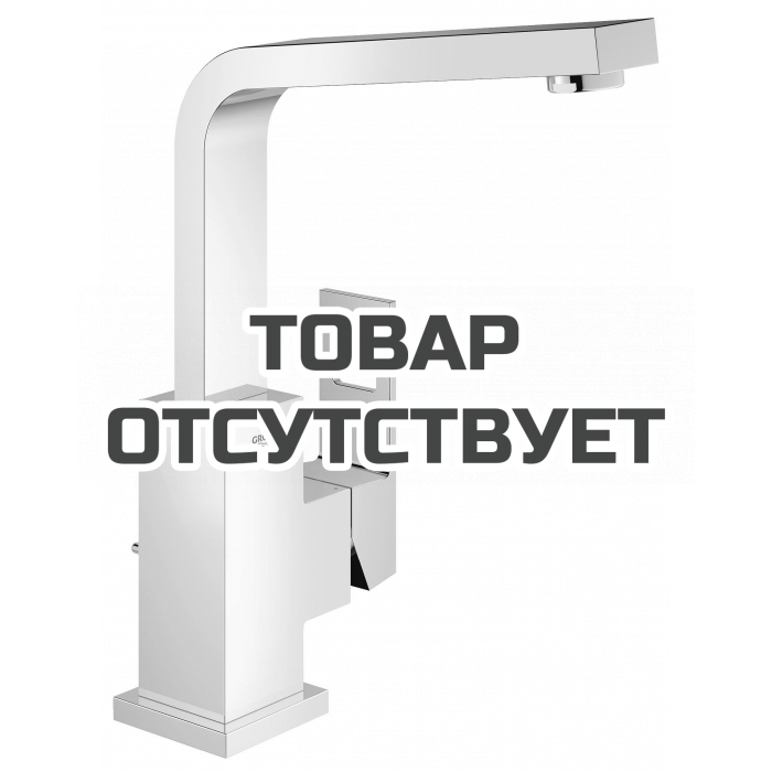 Смеситель для раковины GROHE Eurocube с донным клапаном, высоким изливом и ограничением расхода воды, хром 
