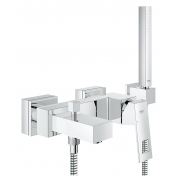 Смеситель для ванны GROHE Eurocube с душевым гарнитуром, хром 