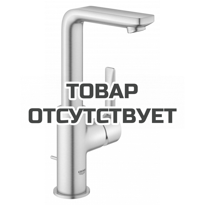 Смеситель для раковины GROHE Lineare с донным клапаном, L-Size, суперсталь 