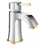 Смеситель для раковины GROHE Grandera с донным клапаном, хром/золото 