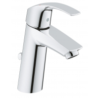 Смеситель для раковины GROHE Eurosmart с донным клапаном, M-Size, хром 