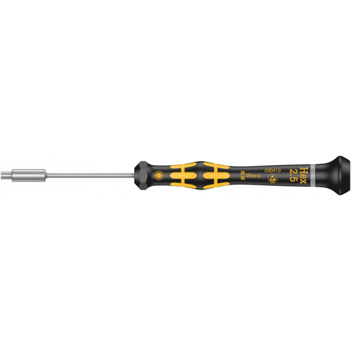 Отвёртка WERA 1569 ESD Kraftform Micro торцевая антистатическая прецизионная SW 2.5 x 60 мм 030413