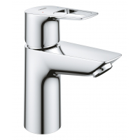 Смеситель для раковины GROHE BauLoop с ограничителем температуры, гладкий корпус, S-Size, хром 