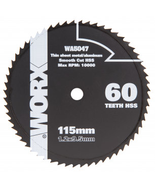 Пильный диск по металлу WORX WA5047 60T HSS