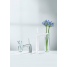 Смеситель для раковины GROHE Eurodisc Joy с донным клапаном, низкий излив, белая луна 