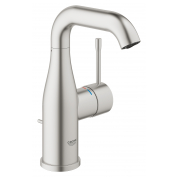 Смеситель для раковины GROHE Essence с донным клапаном, суперсталь 
