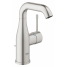 Смеситель для раковины GROHE Essence с донным клапаном, суперсталь 