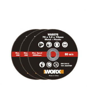 Отрезной диск по металлу WORX WA6076.3 3шт