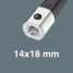 Ключ WERA Click-Torque XP 4 динамометрический предустановлен 20 Нм, для насадок 14x18 мм, 20-250 Нм, 457 мм 075673