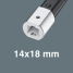 Насадка-ключ рожковый WERA 7780 22 мм, посадка 14x18 мм, для Click-Torque X/XP 078678