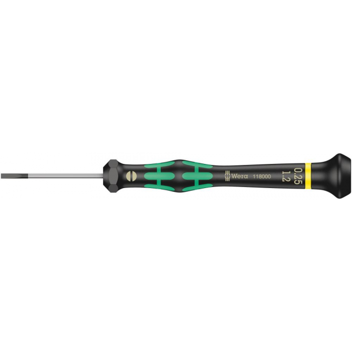 Отвёртка WERA 2035 SL Kraftform Micro шлицевая прецизионная, 0.35 x 2.5 x 40 мм 117997