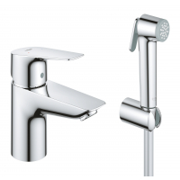 Смеситель для раковины GROHE BauEdge с гигиеническим душем, хром 