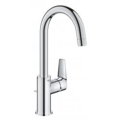 Смеситель для раковины GROHE BauEdge с ограничителем температуры и рычажным донным клапаном, L-Size, хром 