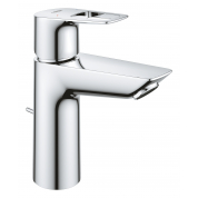 Смеситель для раковины GROHE BauLoop с ограничителем температуры и рычажным донным клапаном, M-Size, хром 