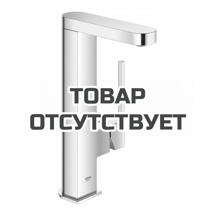 Смеситель для раковины GROHE Plus с нажимным донным клапаном и вытяжным изливом, L-Size, хром 