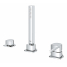 Смеситель для ванны GROHE Plus на 3 отверстия, на край ванны, хром 