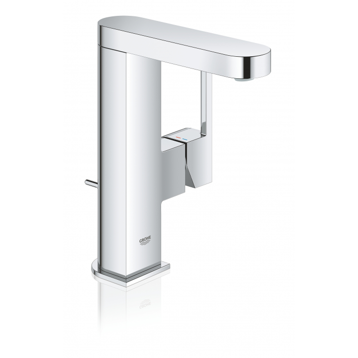 Смеситель для раковины GROHE Plus с донным клапаном, поворотный излив, M-Size, хром 