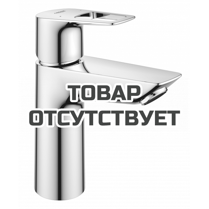 Смеситель для раковины GROHE BauLoop с ограничителем температуры, гладкий корпус, M-Size, хром (23917001)