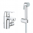 Смеситель для раковины GROHE Eurosmart Cosmopolitan с цепочкой и гигиеническим душем, S-Size, хром 
