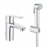 Смеситель для раковины GROHE Eurostyle Cosmopolitan с цепочкой и гигиеническим душем, S-Size, хром 