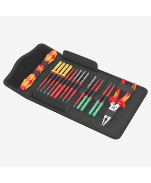 Набор бит с битодержателем WERA Kraftform Kompakt VDE 17 extra slim 1 Tool Finder 2x9x98; PH1x157; PH2x157; PZ1x157; PZ2x157; 1x1x157; 1x2x157; TX1 WE-006612