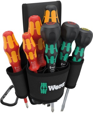 Набор отвёрток в поясной сумке WERA 9621 SET 2 Kraftform Ball-Grip 136033