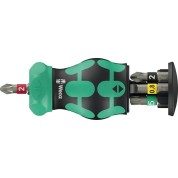 Короткая отвёртка-битодержатель с трещоткой Kraftform Kompakt Stubby Magazin RA 2 008892