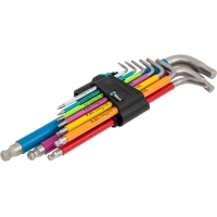 Набор Г-образных ключей WERA 3950/9 Hex-Plus Multicolour HF Stainless 1, 9 пр.