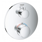 Внешняя часть термостата для душа GROHE Grohtherm на 2 потребителя, круглая, хром 