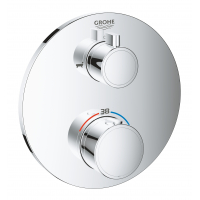 Внешняя часть термостата для ванны GROHE Grohtherm на 2 потребителя, круглая, хром 