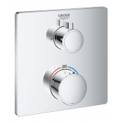 Внешняя часть термостата для душа GROHE Grohtherm, квадратная, хром (24078000)