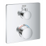 Внешняя часть термостата для ванны GROHE Grohtherm на 2 потребителя, квадратная, хром 