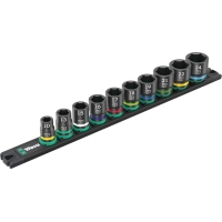 Набор торцевых головок WERA 9607 B Impaktor ударные 1 с магнитным держателем, 3/8", 10 - 24 мм, 10 пр. 005451