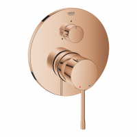 Внешняя часть смесителя для ванны GROHE Essence с переключателем на 3 положения, теплый закат глянец 