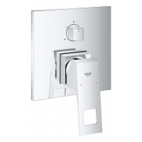 Внешняя часть смесителя для ванны GROHE Eurocube с переключателем на 3 положения, хром 