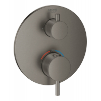 Внешняя часть термостата для душа GROHE Atrio на 2 потребителя, темный графит матовый 