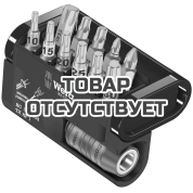Набор бит WERA Bit-Check 12 Wood TX HF 1 с битодержателем 887/4 RR Rapidaptor 1/4" C6.3, PZ-TX x 25 мм 12 пр. 057435