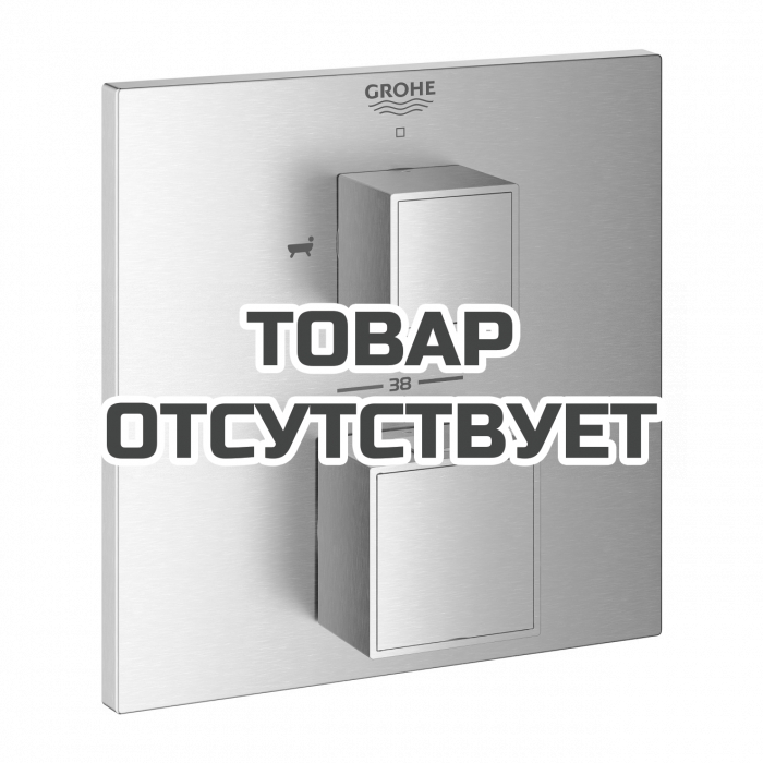 Внешняя часть термостата для ванны GROHE Grohtherm Cube на 2 потребителя, суперсталь 