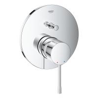 Внешняя часть смесителя для ванны GROHE Essence скрытого монтажа на 2 потребителя, круглая, хром 