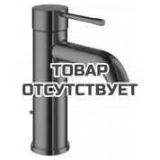 Смеситель для раковины GROHE Essence с донным клапаном, S-Size, темный графит глянец 