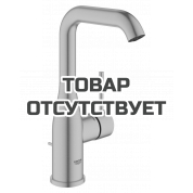 Смеситель для раковины GROHE Essence с донным клапаном, L-Size, суперсталь 