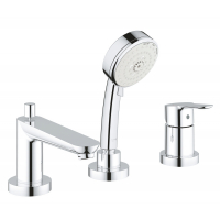 Смеситель для ванны GROHE BauEdge на 3 отверстия, на край ванны, хром 