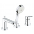 Смеситель для ванны GROHE BauEdge на 3 отверстия, на край ванны, хром 