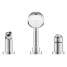 Смеситель для ванны GROHE BauEdge на 3 отверстия, на край ванны, хром 