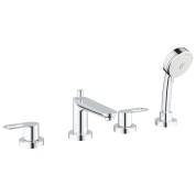 Смеситель для ванны GROHE BauLoop на 4 отверстия, на край ванны, хром 