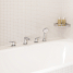 Смеситель для ванны GROHE BauEdge на 4 отверстия, на край ванны, хром 